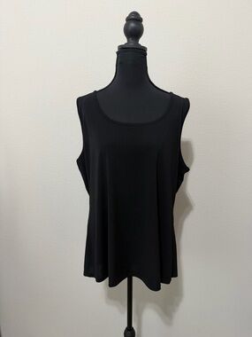 Laura Scott Black Scoop Neck Tank Top